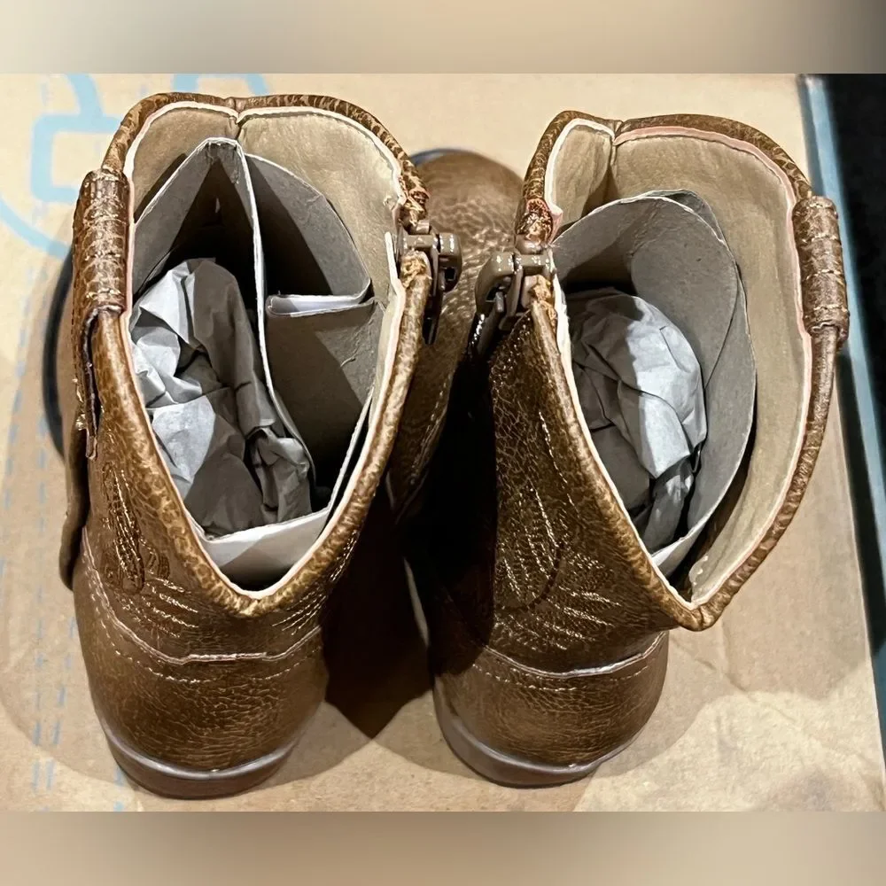 Roper Toddler Girls' Taylor Western Boots - Round Toe Size 5 Tan